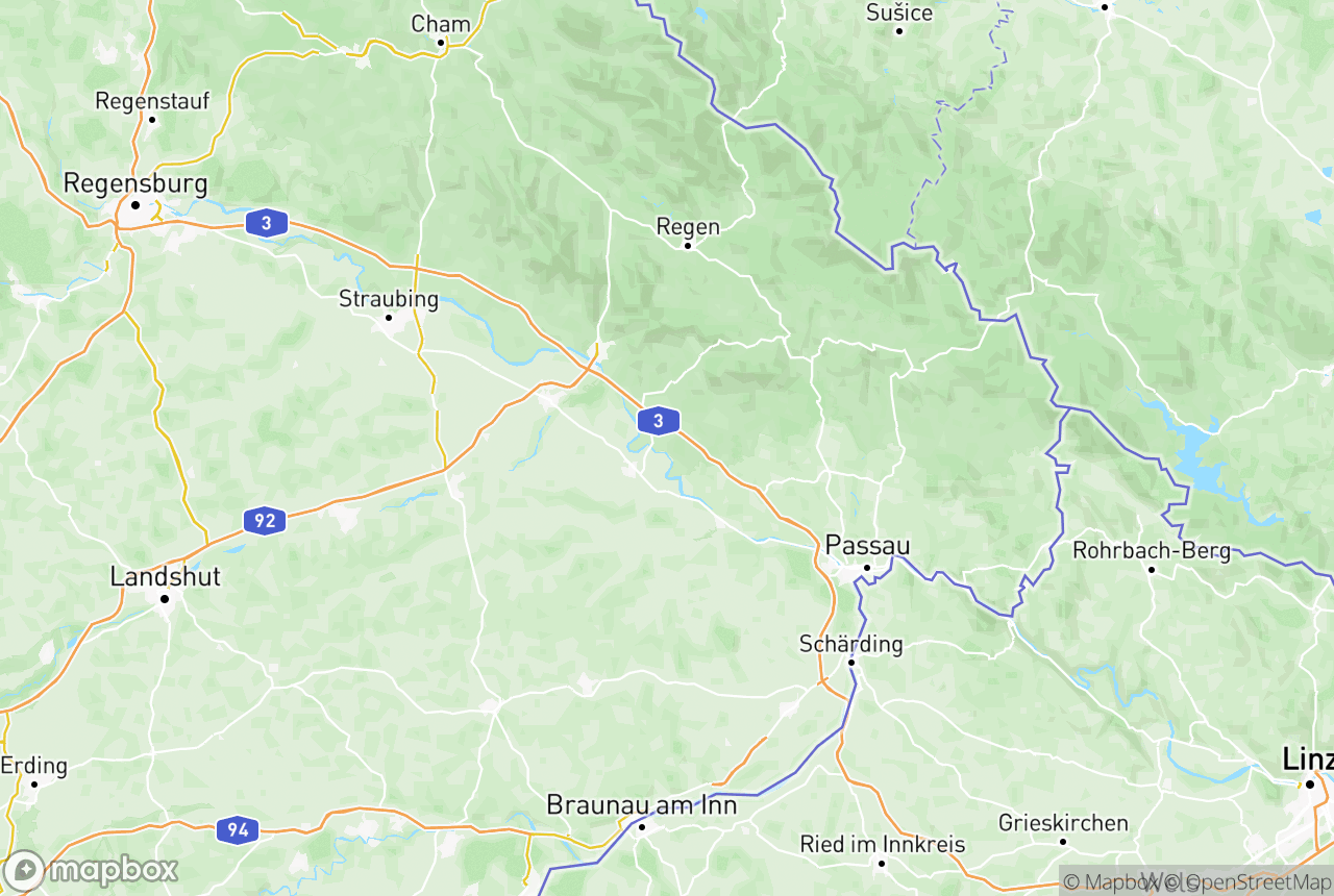 Karte von der Region und Umgebung mit den betreuten Orten